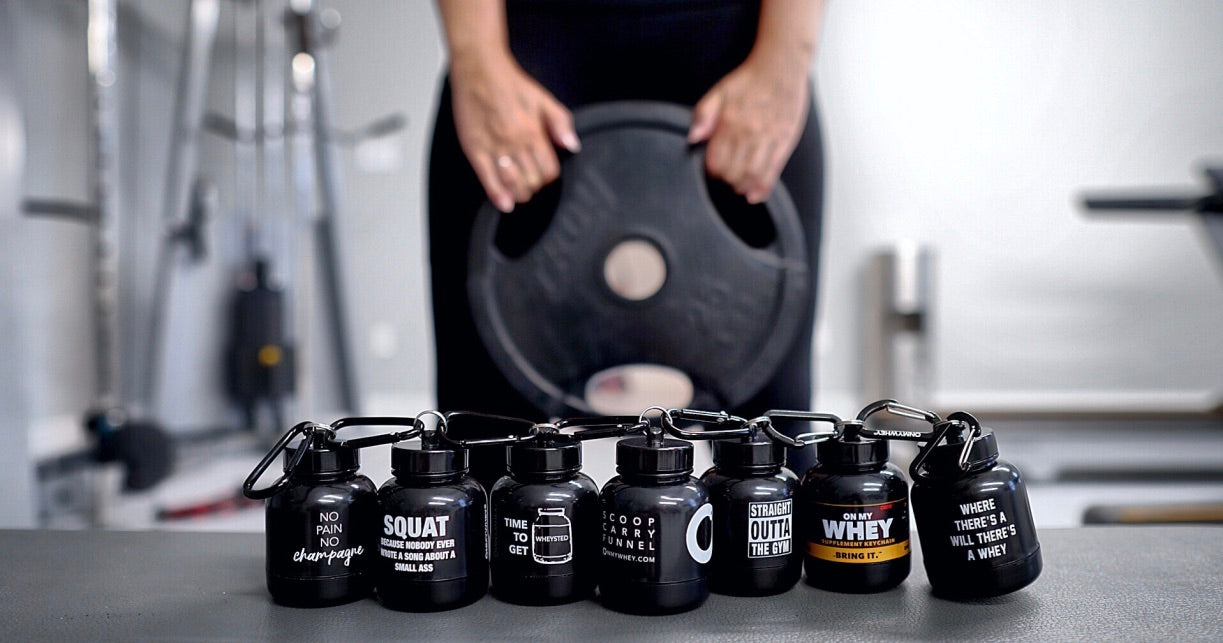 OnMyWhey Keychain Bottles