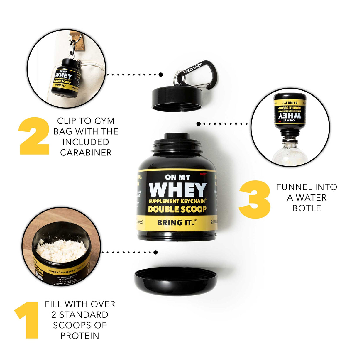 OnMyWhey: The World's Best Fitness Keychain