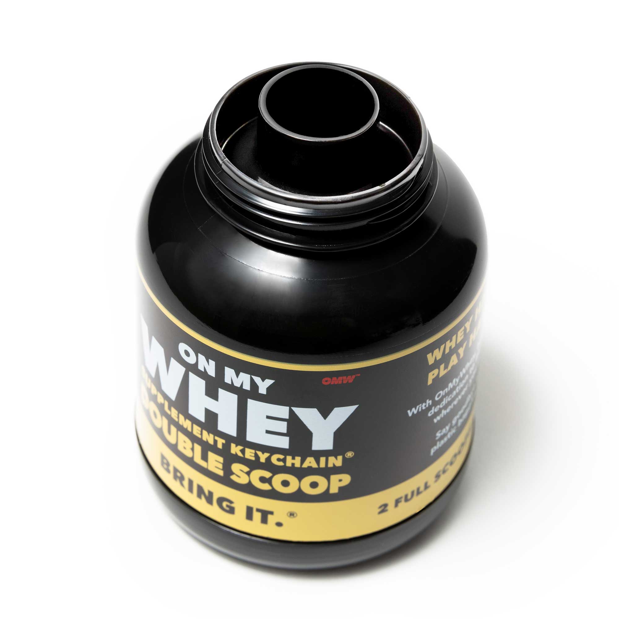 OnMyWhey - Protein Powder & Supplement Funnel Keychain Portable To-Go  Container for The Gym Workouts Fitness & Travel - TSA Approved Where  There's A Will There's A Whey