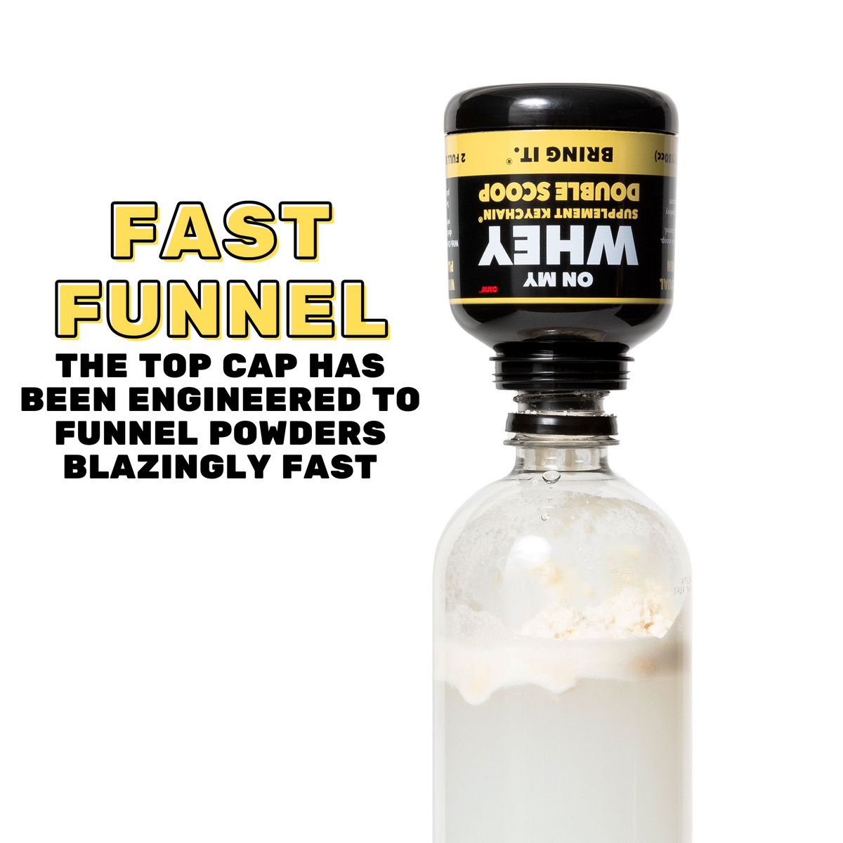 Shaker Bottle And Protein Powder Container 180ml - OnMyWhey