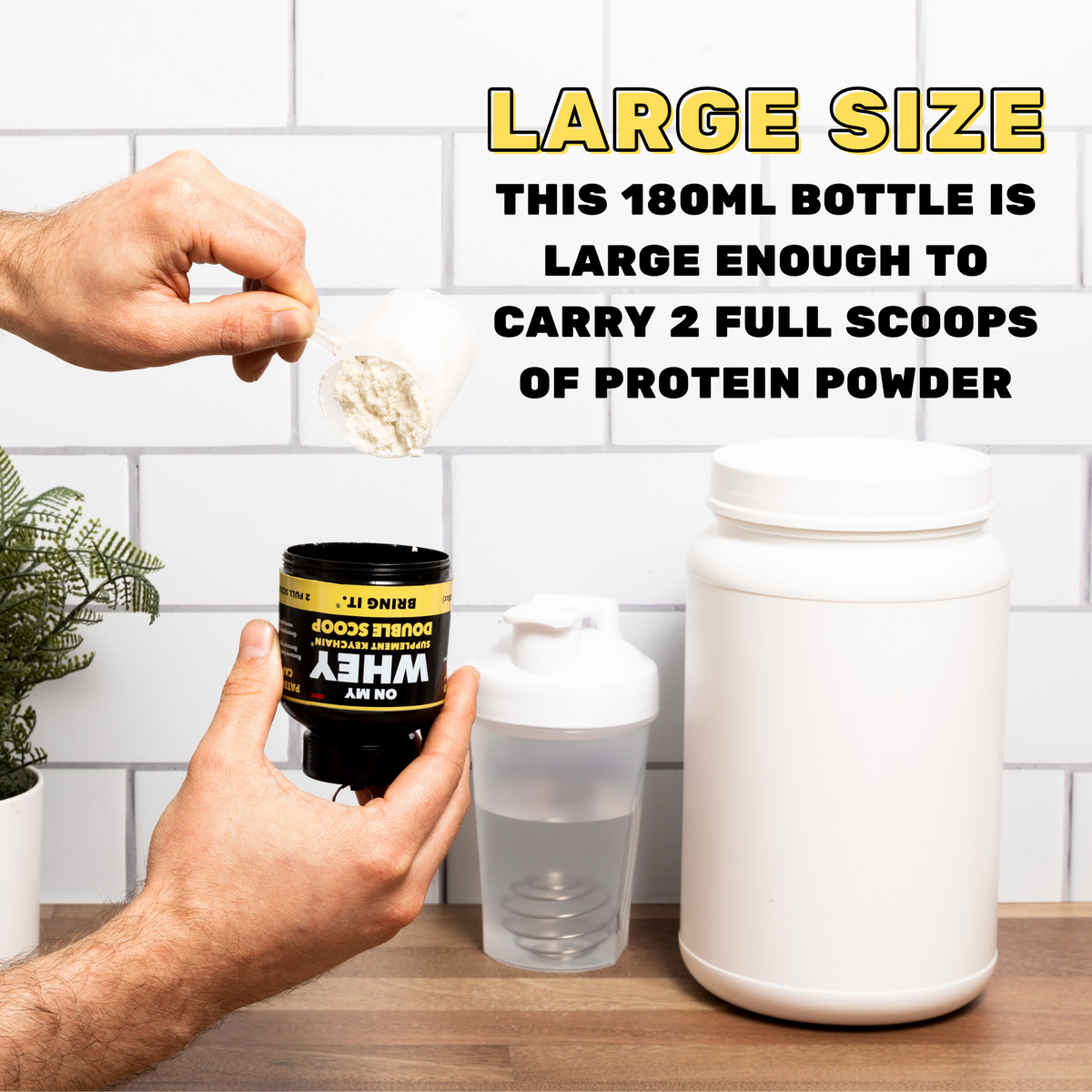 Shaker Bottle And Protein Powder Container 180ml - OnMyWhey