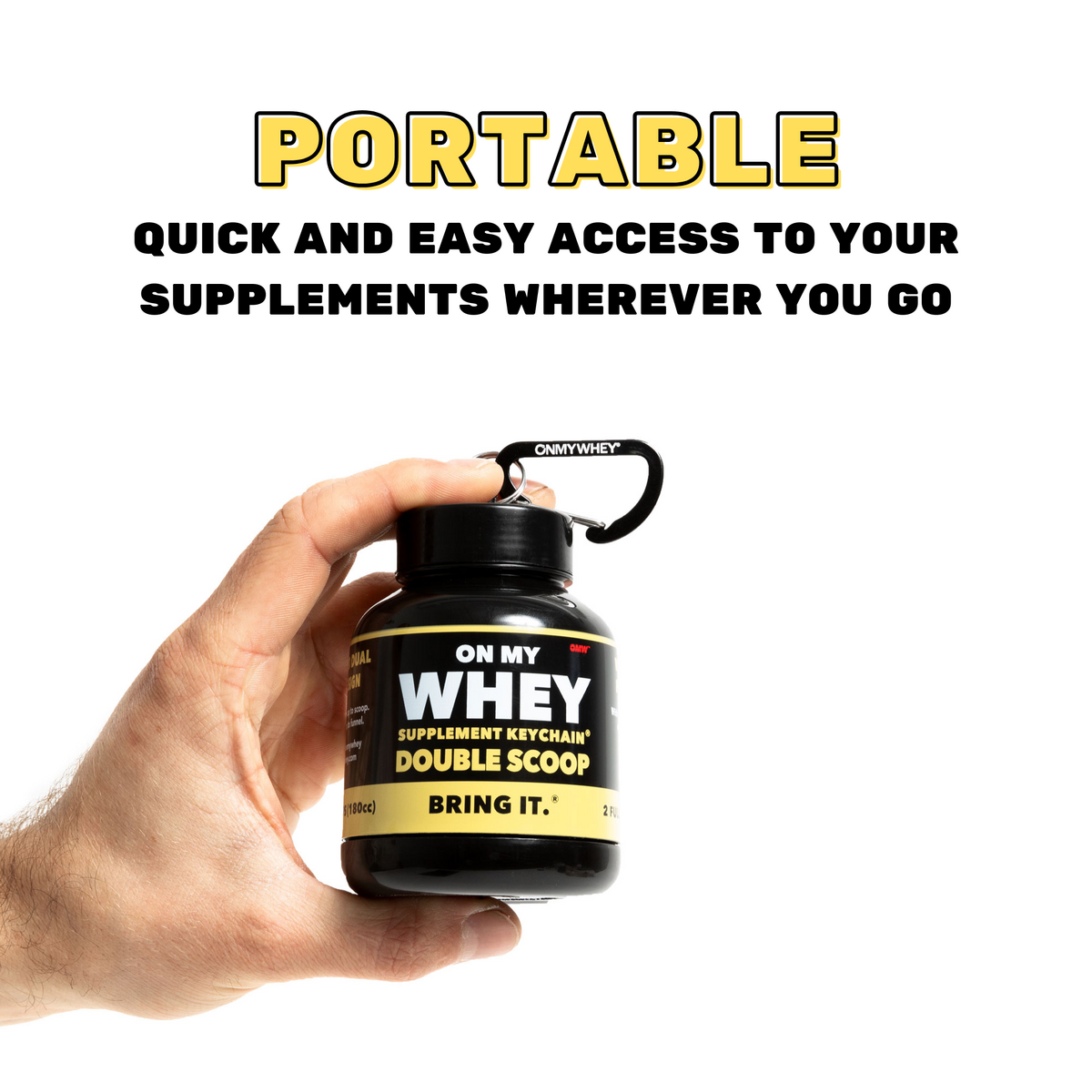 Shaker Bottle And Protein Powder Container 180ml - OnMyWhey
