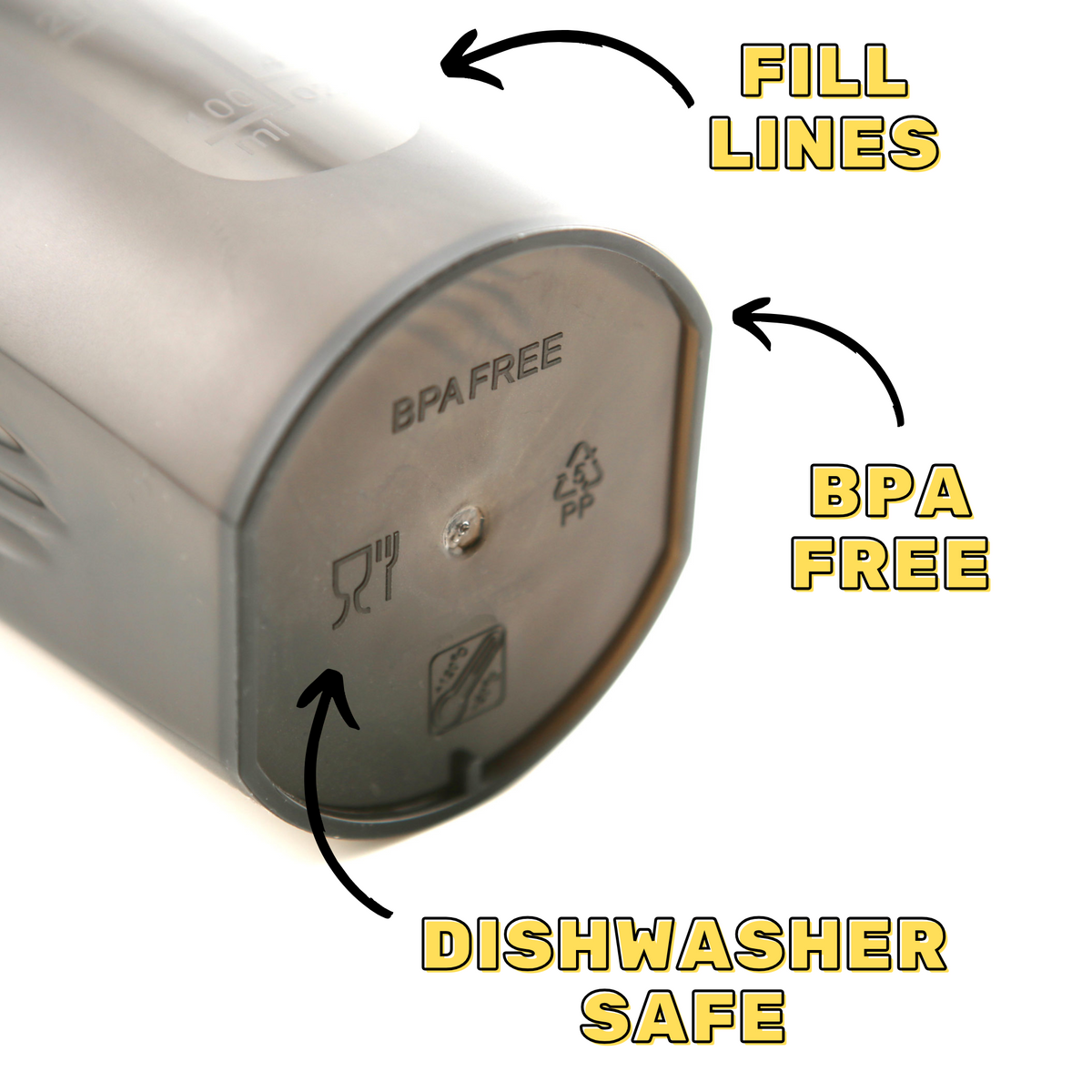 Shaker Bottle And Protein Powder Container 180ml - OnMyWhey