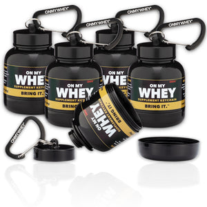 On My Whey Protein Keychain Bottle