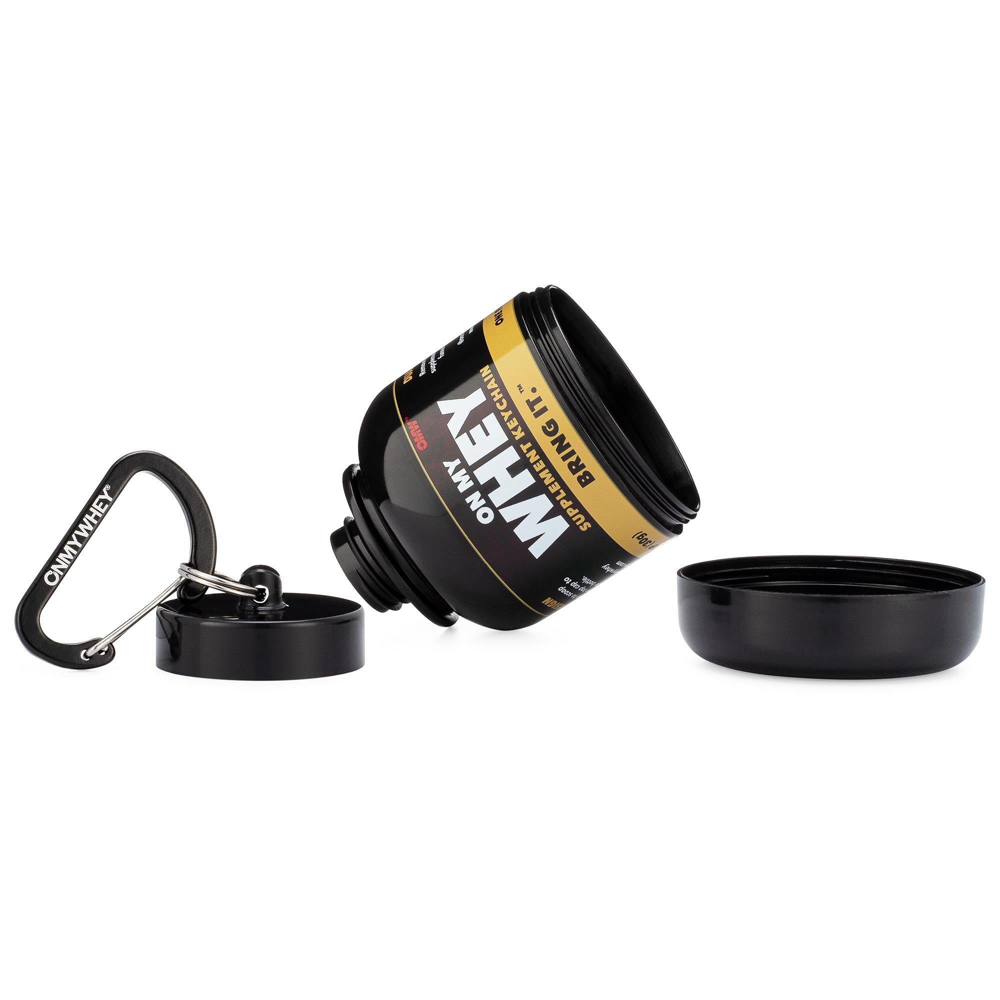 Protein Powder Keychain OnMyWhey Protein Container With Funnel And Keychain, 75cc