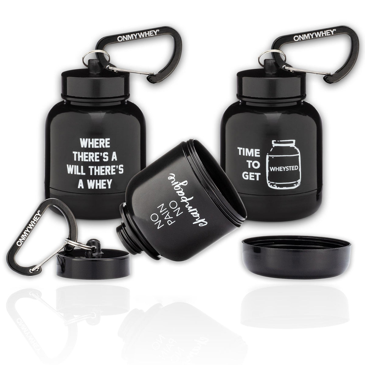 On My Whey Protein Keychain Bottle